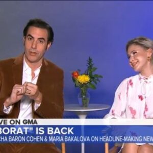 Maria Bakalova Instagram - Добро утро, Америка! @goodmorningamerica I am so overwhelmed and moved by your words @sachabaroncohen ! 
You really are like a father to me! 
Thank you for everything - your support and guidance. You are my biggest teacher! I am so so grateful for the opportunity to create such an brilliant character like #Tutar with you. There are almost no leading characters for actors from my background or actors who have a foreign accent so to be given this platform to perform and show what I can do really means the world to me! Thank you! I love you!! 
Watch #Borat 2 on @amazonprimevideo #BigSuccess! @boratsagdiyev ❤️
@nancybishopcasting ❤️ #Bulgaria