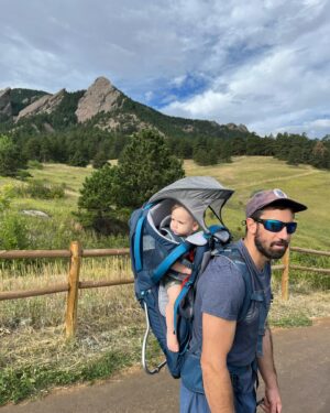 Meagan Martin Instagram - One of our favorite things to do these days are family hikes! Indy absolutely loves being outside and in the hiking backpack! Can’t wait for more of this as the fall temps roll in. Brought a post hike treat that always hits the spot @athleticbrewing 🍻! #brewwithoutcompromise