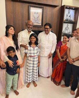 Megha Akash Instagram - Went to invite our favourite 😍
The one and only #superstar 

Always a fan ♥️