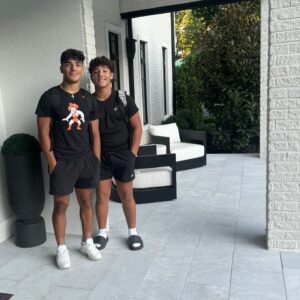 Melissa Gorga Instagram - My boys🥹 off to high school together for the 1st time💙 I love their bond and want them to stay like this forever. I literally can't believe Joey is starting high school. My baby. I love them so much💙 @ginogorga @joeygorgajr