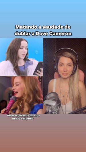 Michelle Giudice Instagram - Não ficou perfeito mas matei a saudade 😊#dublagem #dubladora #atrizdavoz #dovecameron #disneychannel #livandmaddie