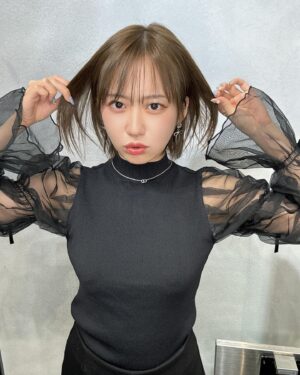 Miki Nonaka Instagram - ショートに戻りました💇‍♀️
.
トップスは辻希美さん @tsujinozomi_official プロデュースブランド @angecharme_shop 
いつもありがとうございます🥹🖤
.
#morningmusume24#モーニング娘24
#野中美希#ちぇる
