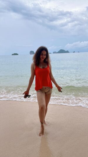 Mrinal Deshraj Instagram - A VACATION IS HAVING NOTHING TO DO; AND ALL DAY TO DO IT IN ♥️
:
This is my last post from Nick and Vara’s Krabi Wedding. The beauty of Krabi is breathtaking and it is easy to get lost in the tranquility of this exotic tropic. Lush green forests, monitor lizards, beaches with endless views and islands popping out the sea that seem to defy laws of physics - Krabi has it all ♥️ 
:
#beautifullife #forest #greenary #exotic #sea #beautiful #location #lovely #thailand #krabi #rayavadee #love #husband #rains #lovely #weather #mreenaldeshraj #mreedaazle ♥️