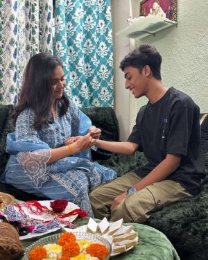Muskan Bamne Instagram - Happy Raksha Bandhan Everyone 😍❤️🫢🧿

#brotherisisterlove