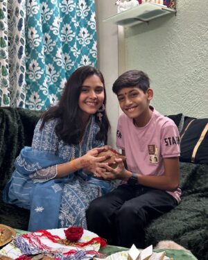 Muskan Bamne Instagram - Happy Raksha Bandhan Everyone 😍❤️🫢🧿

#brotherisisterlove