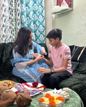 Muskan Bamne Instagram - Happy Raksha Bandhan Everyone 😍❤️🫢🧿

#brotherisisterlove