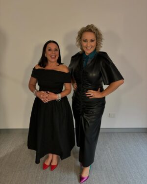 Myf Warhurst Instagram - Glam squad at last night’s Logies. So many lovely faces. A joy to be there as @zanrowe’s emotional support animal for her first Logie nom for Take 5. Felt glorious in my @rebeccavallance frock that didn’t require any ironing or a bra (win) and let’s take a moment for my fabulous vintage jewels from @johannajohnsonofficial and makeup by @belinda.l.weber. Adored it all. Didn’t slip over. Feel very old today. The end. Thanks ABC TV for the invite ❤️