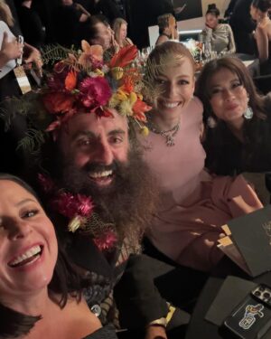 Myf Warhurst Instagram - Glam squad at last night’s Logies. So many lovely faces. A joy to be there as @zanrowe’s emotional support animal for her first Logie nom for Take 5. Felt glorious in my @rebeccavallance frock that didn’t require any ironing or a bra (win) and let’s take a moment for my fabulous vintage jewels from @johannajohnsonofficial and makeup by @belinda.l.weber. Adored it all. Didn’t slip over. Feel very old today. The end. Thanks ABC TV for the invite ❤️