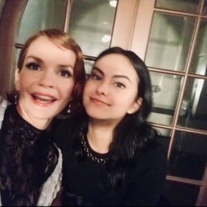 Nathalie Boltt Instagram - Flip-you-off Flashback Friday. Rare pic of Nat and Cami / Veronica and Penelope. Much attitude.  #riverdale