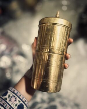 Nivetha Thomas Instagram - With her name S.P.V.P.K.K.P.M.B. SARASWATHI etched onto it, her Coffee filter is now my dearest possession! 

35 - Chinna katha kaadu now in theatres ♥️

Look Inspiration: Filter coffee 
Outfit by: @ertheofficial
Jwellery by: @sheetalzaveribyvithaldas
Styling: @i_princi_vaidh
Assisted by: @bhukya_yashaswi
Photography: @georgebushya