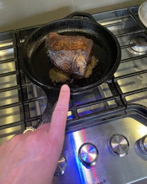 Paget Brewster Instagram - Roast prep.