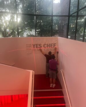 Patrisse Cullors Instagram - What an honor to have been asked to show my work alongside 33 other brilliant artists. Tonight was epic. 

These machetes are my tools of protection and of care, and now in the ‘Yes, Chef’ group show curated by @zoelukov for @waterstreetprojectsnyc! 

Next up, tomorrow is a full day of programs! Come hang with us. I’ll be in conversation with the BRILLIANT @sunrara - Rashida Bumbray at 2pm!

This work was shown as part of my first solo show this summer @charliejamesgallery.