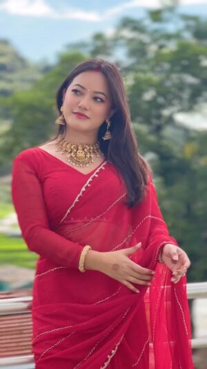 Prakriti Shrestha Instagram - Teej ko lahara 💕💕💕

Outfit: @snehas.collection 
Jewellery: @jhoomke_bulaki
