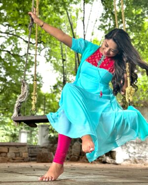 Preethi Sharma Instagram - 🩵❤️✨
Wearing @tara.india_ 💫

#aadhya #zeetelugu #psr #preefam☮️ #preevibes☮️ #preelovesyou☮️