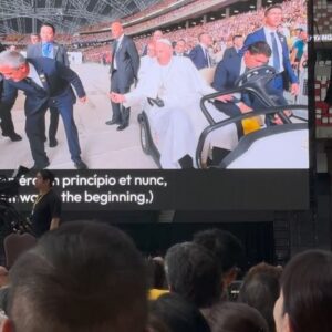 Priscelia Chan Instagram - May God bless you always Pope Francis 💛 Thanks be to God 🥹🙏💛 #PopeFrancisSingapore #Catholic #Hallelujah