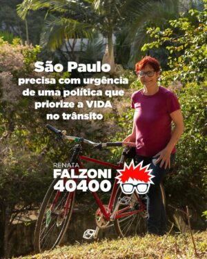 Renata Falzoni Instagram - Acalmar o tráfego é uma medida fundamental para a melhoria da qualidade de vida nas áreas urbanas. 

Isso afeta especialmente as famílias, pois estimula o caminhar e andar de bicicleta com as crianças na rua. Por isso eu sempre questiono: pra que tanta pressa? 

Você também quer uma cidade mais tranquila e segura?

Se você acredita nas nossas ideias, venha fazer parte deste movimento. 

Receba material em casa para distribuir entre amigos e vizinhos. Link na bio.

Mais que uma campanha,
somos um Movimento!

#falzonivereadora 
#falzoni40400 
#movimentofalzoni 
#nagarupadafalzoni