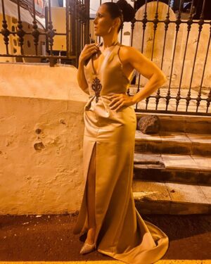 Rosa López Instagram - ❤️ Gracias mi queridísima @anmargo_official por este precioso vestido que llevé anoche en la Gala Míster Internacional España 2024 en Guía de Isora.

#GalaMisterInternacionalEspaña
