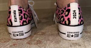 Rosanna Arquette Instagram - Thank you Tara and Jen for these awesome custom converse shoes!!! KAMALA 2024🎉❤️