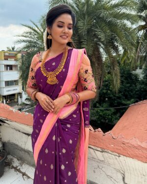 Sai Gayatri Instagram - 🧿✨
.
Saree @srisai_collestions9 
Blouse @tanu_designer_studio