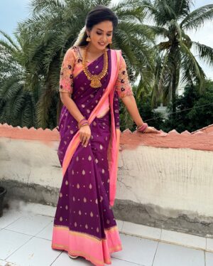 Sai Gayatri Instagram - 🧿✨
.
Saree @srisai_collestions9 
Blouse @tanu_designer_studio