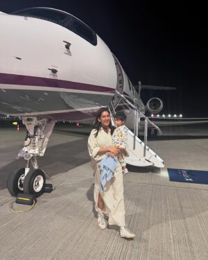 Sameksha Instagram - A lil slice of Sky #familyvacation #petdogonboard #Miloonboard #funflight #flyhighinthenightsky