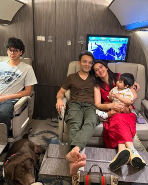 Sameksha Instagram - A lil slice of Sky #familyvacation #petdogonboard #Miloonboard #funflight #flyhighinthenightsky