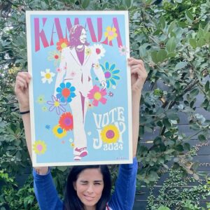 Sarah Silverman Instagram - Vote Joy! Vote Kamala! Brilliant art (and tee shirts!!!) by @kiiarens
