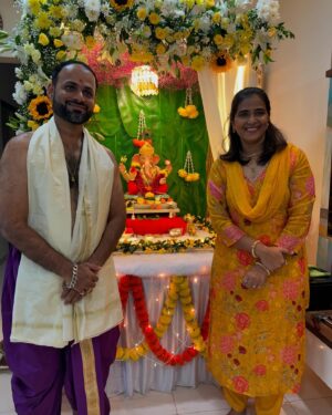 Sharmishtha Raut Instagram - Ganapati Bappa moraya!!! @tejas.desai.1044