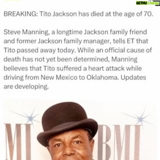 Sheila E. - 10.8K Likes - Tito jackson, my brother u will be missed. Thank u for giving us a life of incredible music.
I met the Jackson 5 in 1977. They were so incredibly talented. God bless u 💕🙏🏽 Rest in paradise 🙏🏽💕 #titojackson #jacksons praying for the Jackson’s family