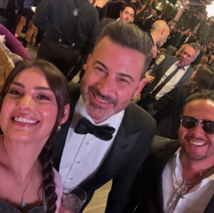 Stephanie Despain Instagram - Last Nights Emmy’s after party was so much fun! I got to meet amazing ppl, see friends  and LEGENDS from Indian Country and serve Bison burgers all night! 🍔

Apron patches @urbannativeera 🪶

@disney @abernethysla @musiccenterla #emmys2024