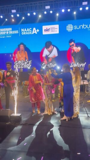 Surilie Gautam Instagram - It was great to be the “Guest of Honour “ and judge these talented students from across the globe at @cgcjhanjeri 🫶🏻🌸