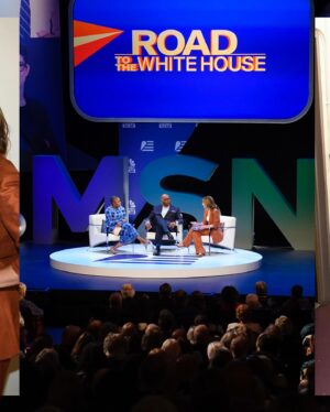 Symone Sanders Instagram - Our inaugural @msnbc Live: Democracy 2024 event was a success! Loved gracing the stage with my peeps ❤️. Congrats to @lukerussert @laurenpeikoff and the entire team for pulling off the first of many! 

If you couldn’t join us in person, tune in to MSNBC on Saturday September 14th at 9pm to watch!