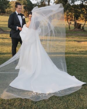 Tanya Hennessy Instagram - Save these pics, cause this is the most elegant I’ll ever be. Ever.  @thomaspoole_ @biancavirtueweddings @kyhastudios @chosenbykyha @alysiabridgerevents @sarahlaidlaw @cerronejewellers (@k.y.h.a embroidered my Pops handwriting on my veil. My Pop always said to me “STOP AND SMELL THE ROSES” cause I move so fast. This day I stopped and smelt the roses and I’m so grateful for my life, friends and Tommy P)