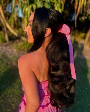 Tanya Hennessy Instagram - Category is … bridesmaids hair must be iconic (hair by @sarahlaidlaw and faces by @audreygriffen, dresses @_aje_ & earrings and jewels are @theofficialpandora ) @audreygriffenmakeup @alysiabridgerevents @jessbridger @ashleamcc @lannylu_ @amylouise2020 @courtneyturtonsworld