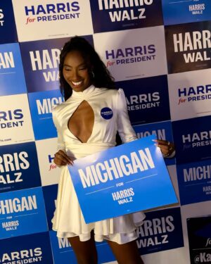 Taylor Hale Instagram - The road to the White House runs through MICHIGAN! 

I’m voting for Kamala Harris because I believe in protecting our reproductive rights, expanding access to birth control, and protecting the right to choose! 

I had the privilege of speaking on behalf of the Harris campaign at the Michigan Creators for Harris event to encourage creators to use their platforms to amplify their voices and the Harris-Walz commitment to healthcare. 

A vote for Vice President Harris and Governor Tim Walz is a vote for Reproductive Freedom!

I cannot in good conscience encourage anyone to consider a candidate who has bragged about overturning Roe v Wade, and has said there should be “some form of punishment” for women seeking abortion care. That is Donald Trump’s America. And to be frank - it’s some sh*t I can’t believe they continue to say. 

Vice President Harris, on the other hand, believes women’s reproductive health care decisions should be made by them and their doctors, not politicians – and is fighting to make sure every women, in every state, has the right to make her own health care decisions, without her government getting in the way! Seems like common sense to me. 

This election, the stakes are high, and the choice is clear for our reproductive freedoms and our health care.

We all have the responsibility to get out the vote for Kamala Harris and Tim Walz. Our futures and our lives depend on it!

#creatorsforharris #kamalaharris #harriswalz