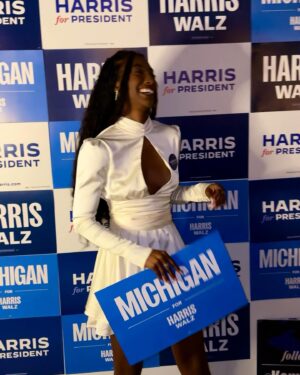Taylor Hale Instagram - The road to the White House runs through MICHIGAN! 

I’m voting for Kamala Harris because I believe in protecting our reproductive rights, expanding access to birth control, and protecting the right to choose! 

I had the privilege of speaking on behalf of the Harris campaign at the Michigan Creators for Harris event to encourage creators to use their platforms to amplify their voices and the Harris-Walz commitment to healthcare. 

A vote for Vice President Harris and Governor Tim Walz is a vote for Reproductive Freedom!

I cannot in good conscience encourage anyone to consider a candidate who has bragged about overturning Roe v Wade, and has said there should be “some form of punishment” for women seeking abortion care. That is Donald Trump’s America. And to be frank - it’s some sh*t I can’t believe they continue to say. 

Vice President Harris, on the other hand, believes women’s reproductive health care decisions should be made by them and their doctors, not politicians – and is fighting to make sure every women, in every state, has the right to make her own health care decisions, without her government getting in the way! Seems like common sense to me. 

This election, the stakes are high, and the choice is clear for our reproductive freedoms and our health care.

We all have the responsibility to get out the vote for Kamala Harris and Tim Walz. Our futures and our lives depend on it!

#creatorsforharris #kamalaharris #harriswalz