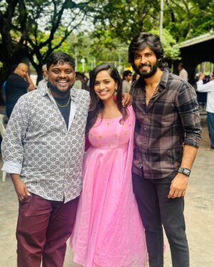 Tejaswini Gowda Instagram - It’s all abt today.!! 
.
Outfit @naa_maguva 
.
#teamplevibes#friendsforever#god#blessed