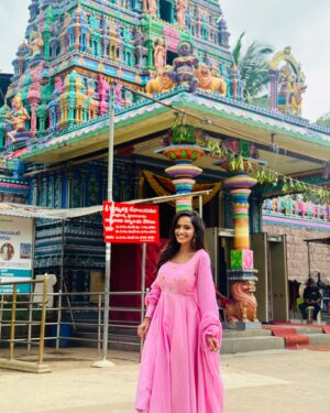Tejaswini Gowda Instagram - It’s all abt today.!! 
.
Outfit @naa_maguva 
.
#teamplevibes#friendsforever#god#blessed