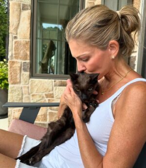 Tricia Helfer Instagram - Said goodbye to our sweet Lebron last night.  My heart is broken but I know he’s crossed the #rainbowbridge and hanging with his friends who crossed before him 💔❤️