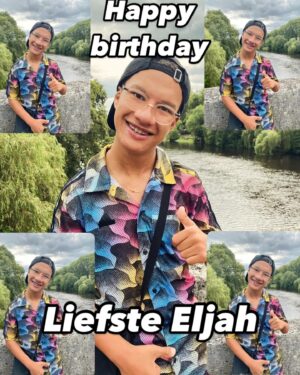 Trijntje Oosterhuis Instagram - Eljah Ronde Lewis 17 jaar!!!! OMG waar blijft de tijd! Mijn liefste Bonus Boys!! Altijd vrolijk, attent, gevoelig, creatief, gezellig en lief!! En OHHH ook mega Puper 😉😂, lekker hangen op de bank en uitgeslapen tot de middag net als je broers🙌🏽. Dit jaar vieren we je verjaardag 3 keer 🎉👏🏽🤩. En het liefst nog meer want jouw feestjes zijn de leukste! Lieve Eljah wat een voorrecht om je als mijn Bonus kind al 12 zo dichtbij te mogen hebben! I ❤️ YOU and more! #gefeliciteerd #liefstebonuszoon #eljah #love #celebration