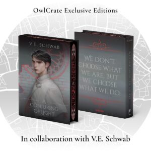 V. E. Schwab Instagram - Hey Book Owls, we are thrilled to announce our OwlCrate Limited Edition 🖤A DARKER SHADE OF MAGIC TRILOGY🖤 in collaboration with V.E. Schwab (@veschwab)!⁠
⁠
This set will feature A Darker Shade of Magic, A Gathering of Shadows and A Conjuring of Light, which will match our exclusive edition of The Fragile Threads of Power.⁠
⁠
Our Limited Edition 🖤A DARKER SHADE OF MAGIC TRILOGY🖤 will feature:⁠
🖤 Completely redesigned covers illustrated by @lenyan.art and designed by @lichen_and_limestone⁠
❤️ Reversible dust jackets with character art by @avendellart⁠
🤍 Stencilled edges on all 3 sides by @sajrafox⁠
🖤 Foil designs on the front and back of the hardcover cases by @divineliterary⁠
❤️ Bound in character art pages (3 per book) illustrated by @jessichenliu, @yewberries, and @yasu.art.studio⁠
🤍 Character art end pages (different front and back) by @lasq.draws⁠
⁠🖤 Ribbon bookmark⁠
❤️ Book one is signed by author @veschwab and includes an author letter!⁠
⁠
The exclusive OwlCrate Limited Edition 🖤A DARKER SHADE OF MAGIC TRILOGY🖤 will be $114.99 USD plus shipping. ⁠It is a completely separate order from our regular OwlCrate subscriptions and must be purchased individually through our store.⁠
⁠
Please note this sale will be limited to 1 set per person as stock is limited. We anticipate shipping in early December.⁠
⁠
All active subscribers & The Fragile Threads of Power purchasers will get the first chance to purchase the 🖤A DARKER SHADE OF MAGIC TRILOGY🖤 !! We will send an email on WEDNESDAY, OCTOBER 2nd, at approximately 12:00 PM PST containing your early access link.⁠
⁠
🤍 Subscribers early access sale begins on Tuesday, October 8th, at 11:00 AM PST⁠
🤍 If boxes haven’t sold out within 24 hours of going on sale, we will then send the private link to our newsletter subscribers & The Nest app users on Wednesday, October 9th, at 11:00 AM PST⁠
🤍 General sale begins on Thursday, October 10th, at 11:00 AM PST if we have any stock remaining.⁠
⁠
⁠
⁠#owlcrate #ADarkerShadeofMagic #shadesofmagic #aconjuringofshadows #aconjuringoflight #veschwab