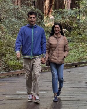 Vimala Raman Instagram - There is always an adventure waiting in the woods…Redwoods!

#actor #actorslife #vimalaraman #vinayrai #muirwoods #california #holiday #couplelove #redwoods