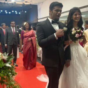 Vinsu Rachel Sam Instagram - And just like that, we got our most favourite boy, married! 
Reuniting with school friends after what seems like a bazillion years only made me realise that we don’t need to be in constant touch - the memories that we share together is strong enough pick up right where we left off. 
.
Also my fabulous dress is by the fabulous @razak_creations 🌹
