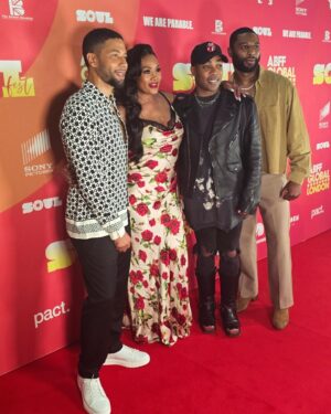 Vivica A. Fox Instagram - Happy Blessed Sunday Dawlings! #AboutLastNite FUNTIMES in London @americanblackfilmfestival GLOBAL 4 @thelostholliday w Director @jussiesmollett Exec Producers @ceoazarel #Tony Cast @jabariredd @londyncarter42 & Thanks @todrick 4 ya luv n support! Rocking @lagencefashion dress @candyicejewelry @louboutinworld shoes @machandmach bag Thankx @laila_dar79 Makeup @angel_aculey Hair/Pix @heatherdapaah Video/Pix @abjcoleman #LifeIsGood #GodIsGood #Blessed #Respect #GurlPower #VivicaFoxHair #TeamVivica #TeamFox #MyGrindDontStop #LegitimateCareers #BossMoves #LoveWins #FILMLIFE #Actors #Producers #Director #ClassicBadChicks 🔥👏🏾🫅🏽👸🏽🎬👏🏾🔥