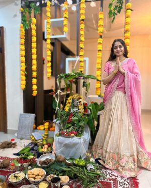 sree priya Instagram - Swipe left to see the cuteness 🤪😍

Happy festival ✨ 

Outfit : @aarushireddylabel