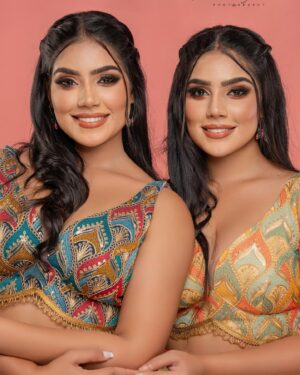 Anu Kanu Instagram - proud to have been born a twin. Two souls, one bond, forever intertwined♥️👯‍♀️🎊

📸 @prasanna_iroshan 
👗 @hnh_bridal_dresses 
💄 @sathsarisenanayake