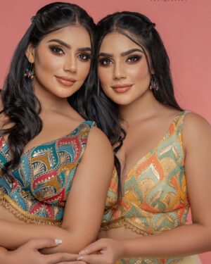 Anu Kanu Instagram - proud to have been born a twin. Two souls, one bond, forever intertwined♥️👯‍♀️🎊

📸 @prasanna_iroshan 
👗 @hnh_bridal_dresses 
💄 @sathsarisenanayake
