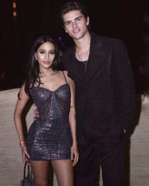 Aryaana Gandhi Instagram - glimpses of THE TRIBE launch party ✨ aaahhhh thanks to everrryone watching and so grateful for all u gorgeous people for all the love u have shown 💞 
p.s. we’re #2 in india!!! 🥹🫶 #thetribeonprime 

styled by @tanghavri 
wearing @rohitgandhirahulkhanna 
hmu @shrutiskode @stylemashupbypriya