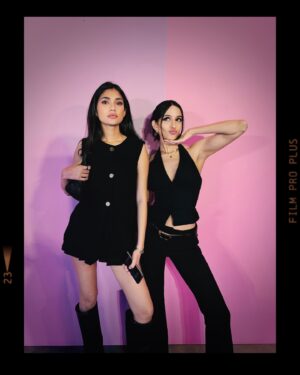 Aryaana Gandhi Instagram - last night at @yslbeauty 🖤
wearing @kookai_australia ✨
