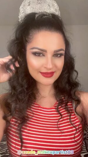Azadeh Porbaha Instagram - #میکاپ_صورت با #رژ_قرمز با #گریم 
#makeupartist #makeuptraining #آموزش #آموزش_میکاپ 
@azade_makeupartist83